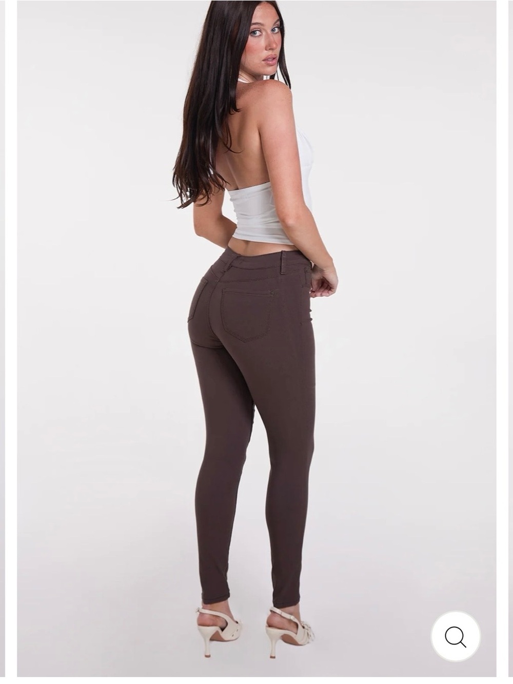 YMI Dark Brown High-Rise Skinny Jeans